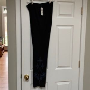 Dana Buchman pants with embroidery on lower legs